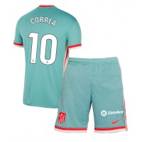 Echipament fotbal Atletico Madrid Angel Correa #10 Tricou Deplasare 2024-25 pentru copii maneca scurta (+ Pantaloni scurti)